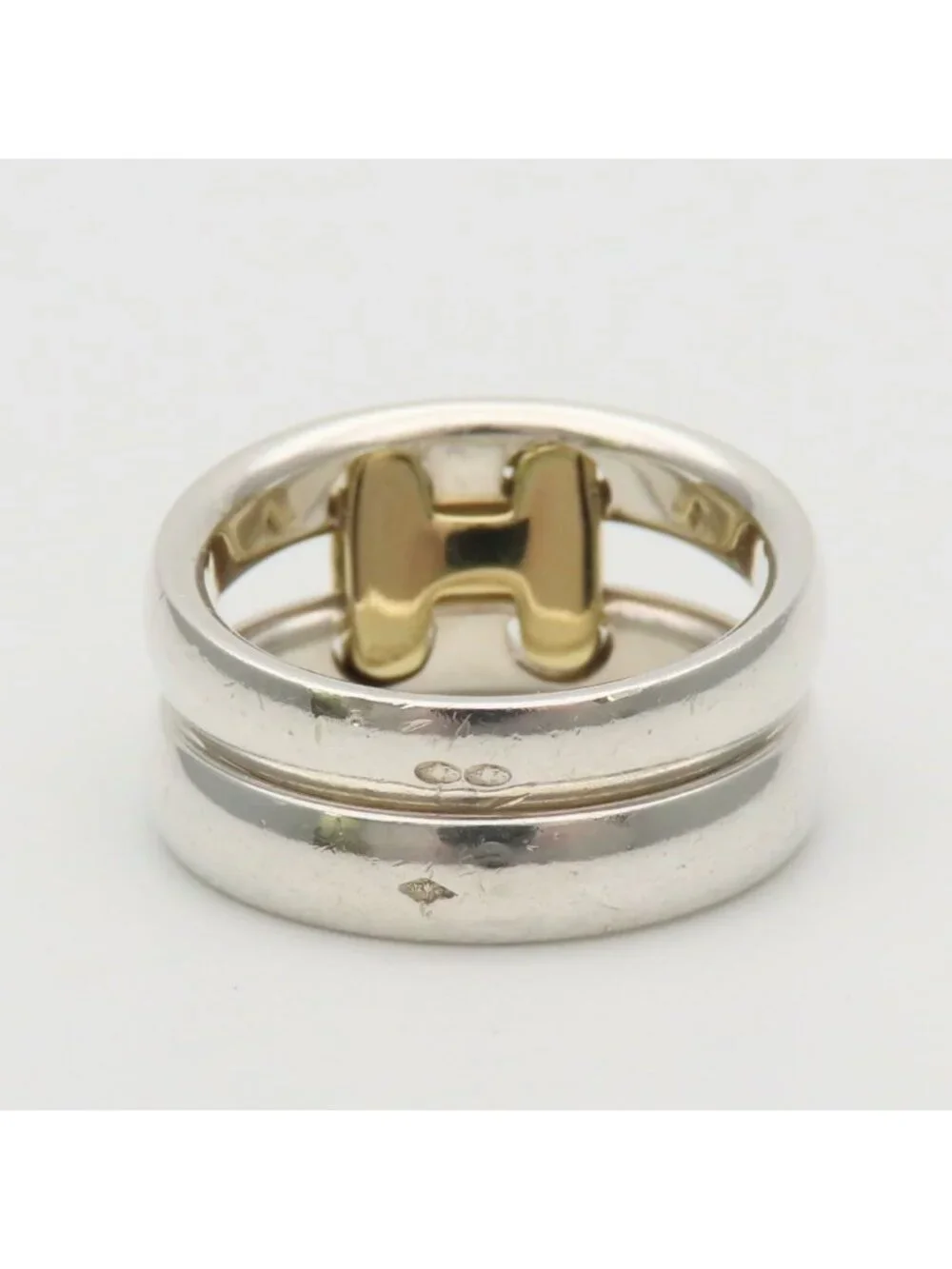 Hermes Ring Olympe 53 Silver Gold